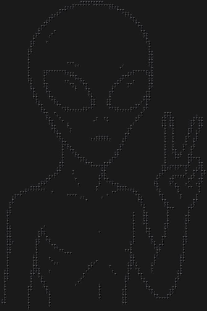 Трафарет Инопланетянин — RHT_UFO4_SS16_JET_BLACK
