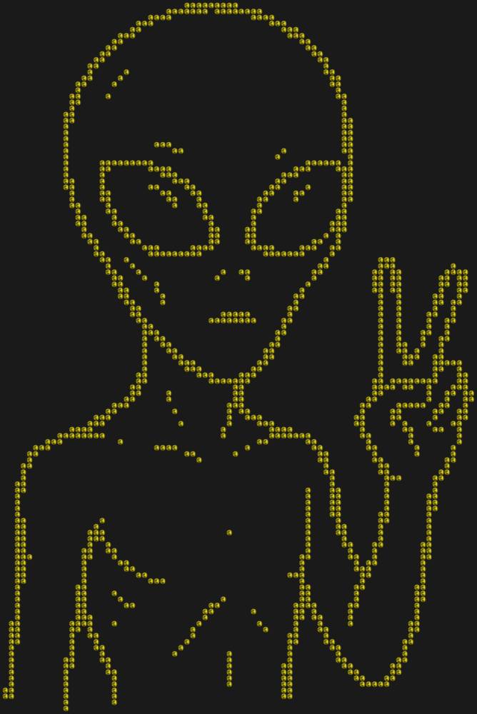 Трафарет Инопланетянин — RHT_UFO4_SS16_OLIVE