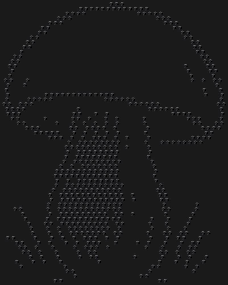Трафарет Белый гриб — RHT_WHITEMUSHROOM1_SS16_JET_BLACK
