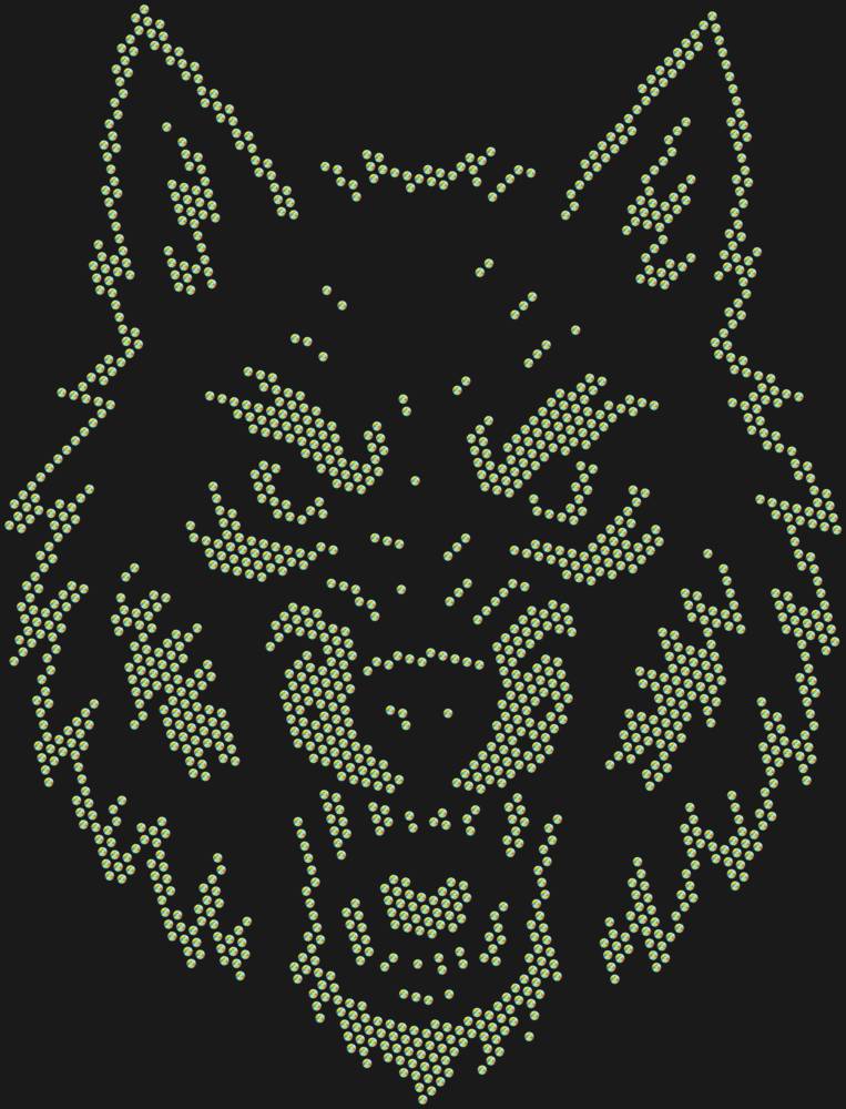 Трафарет Волк — RHT_WOLF1_SS10_CRYSTAL_AB