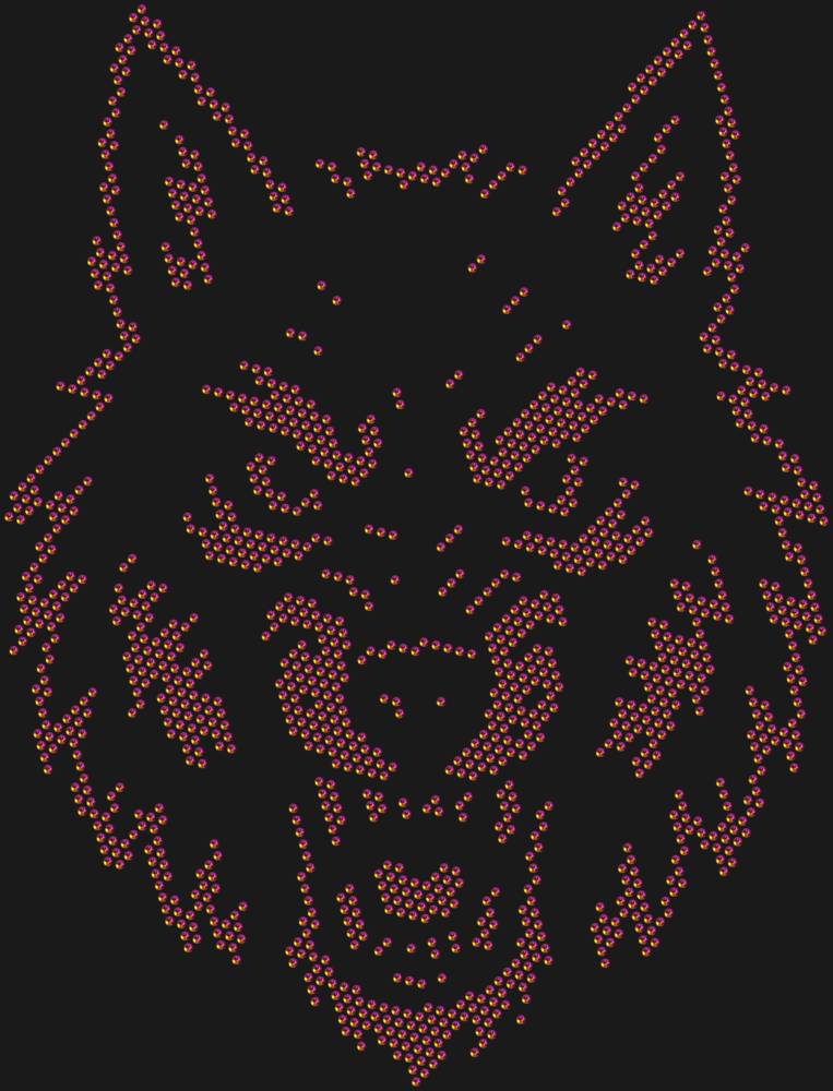 Трафарет Волк — RHT_WOLF1_SS10_RAINBOW