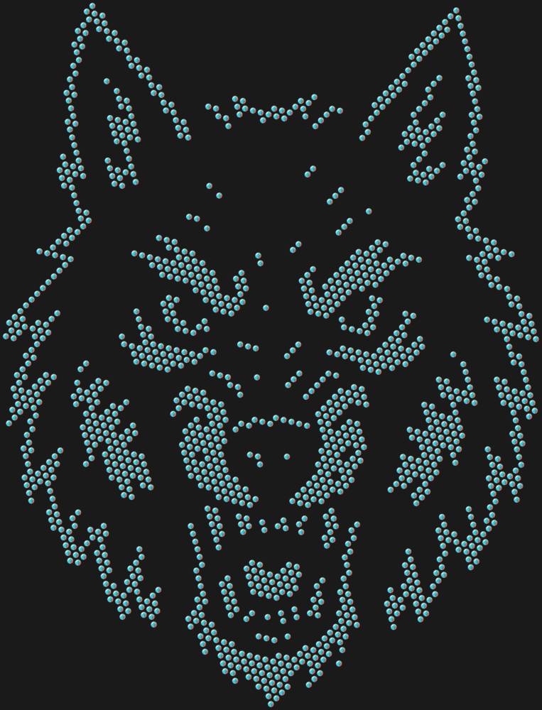 Трафарет Волк — RHT_WOLF1_SS16_CRYSTAL_AB_DMC