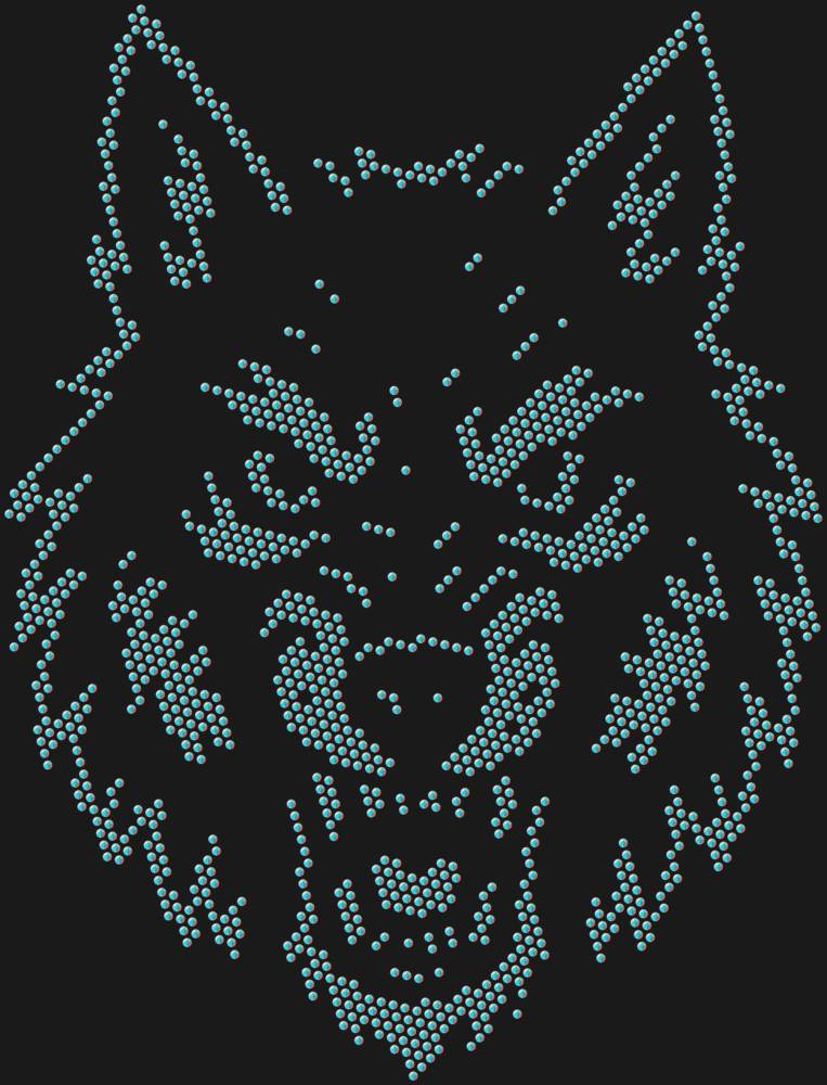 Трафарет Волк — RHT_WOLF1_SS20_CRYSTAL_AB_DMC