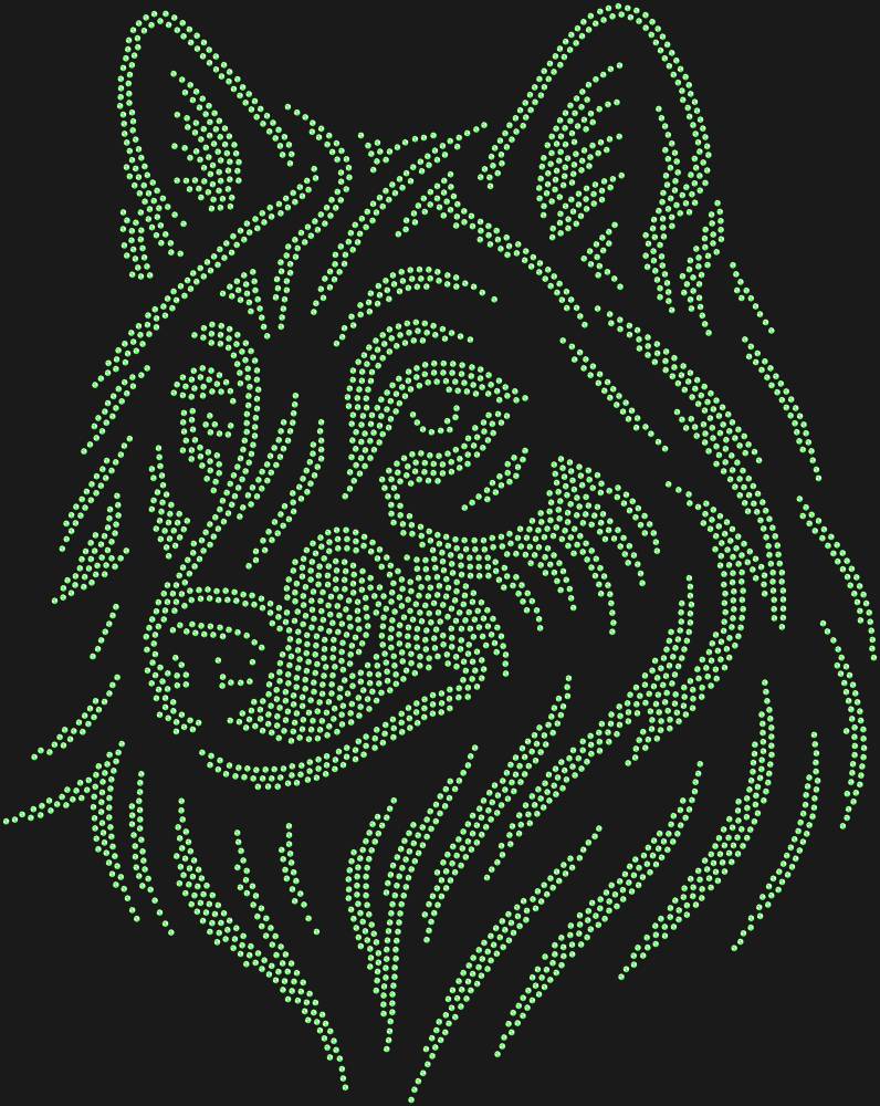 Трафарет Волк — RHT_WOLF2_SS10_LT_PERIDOT