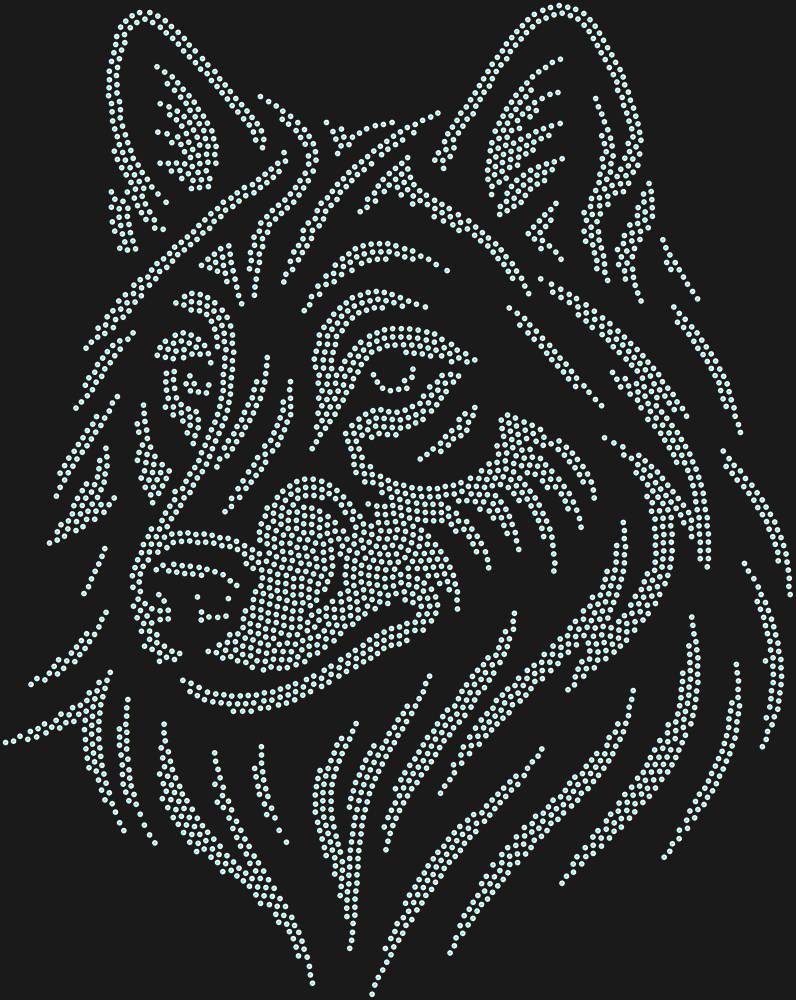 Трафарет Волк — RHT_WOLF2_SS12_CRYSTAL_AB_DMC