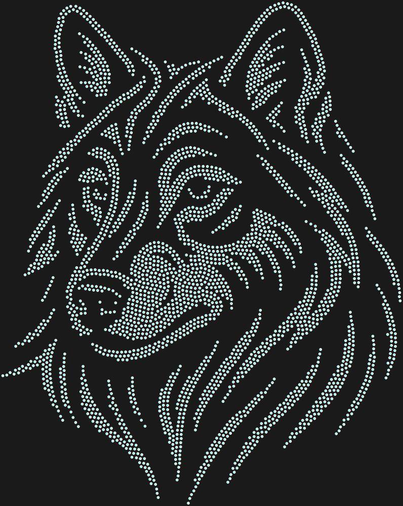 Трафарет Волк — RHT_WOLF2_SS16_CRYSTAL_AB_DMC