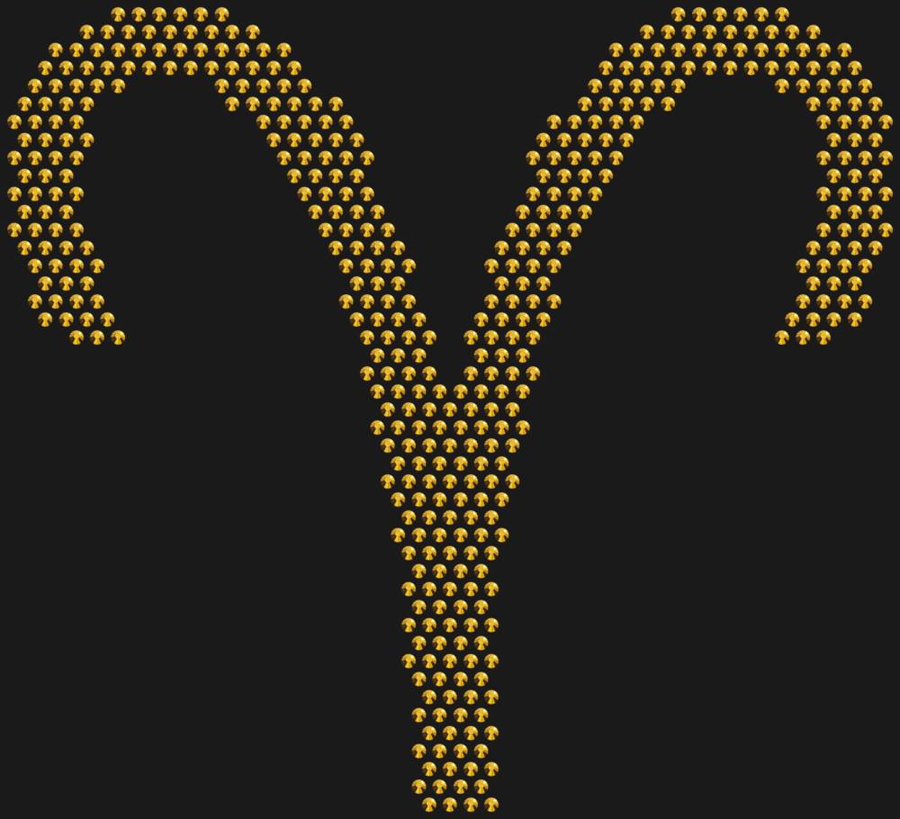 Трафарет Знак зодиака Овен — RHT_ZODIACARIES1_SS10_GOLD