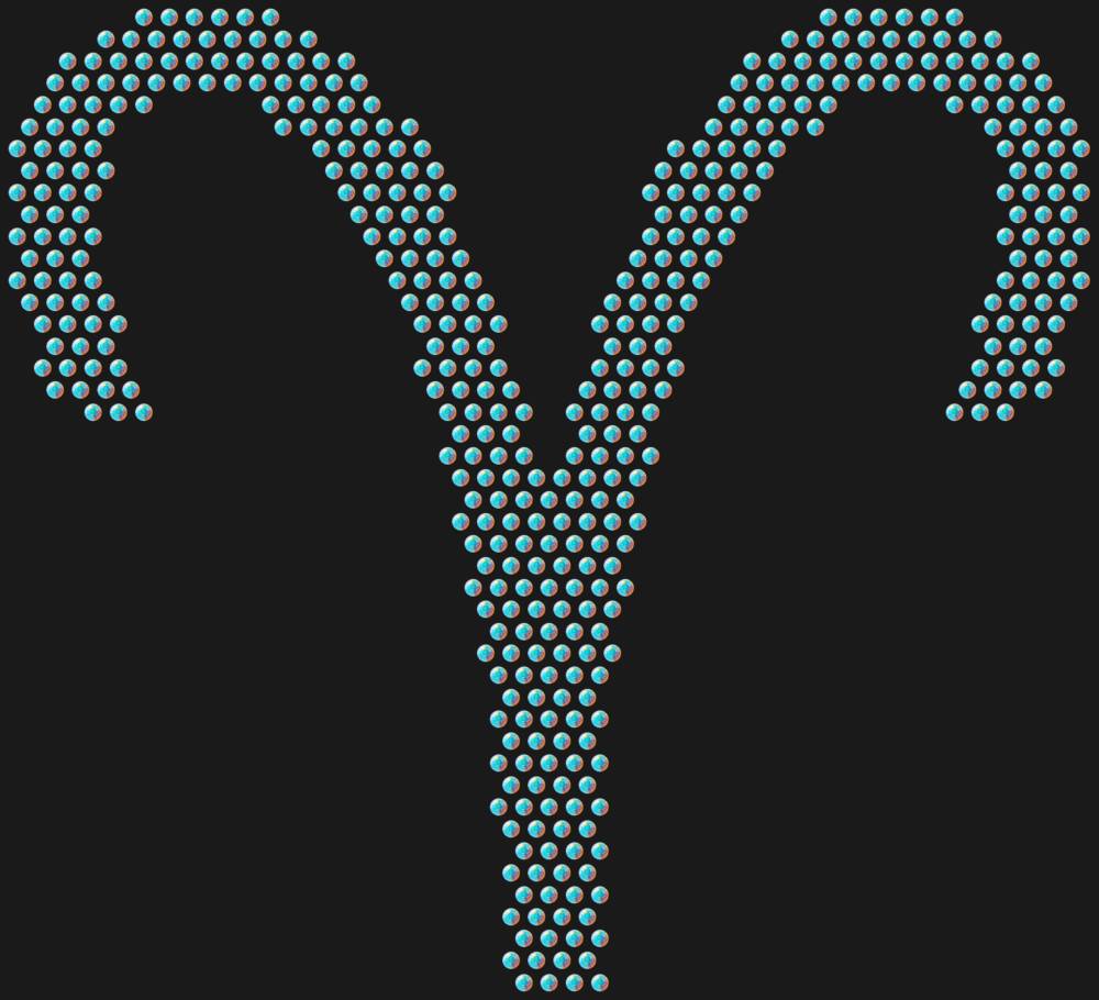 Трафарет Знак зодиака Овен — RHT_ZODIACARIES1_SS12_CRYSTAL_AB_DMC
