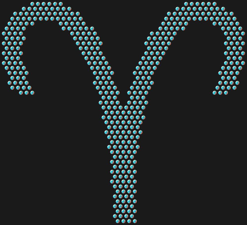 Трафарет Знак зодиака Овен — RHT_ZODIACARIES1_SS16_CRYSTAL_AB_DMC