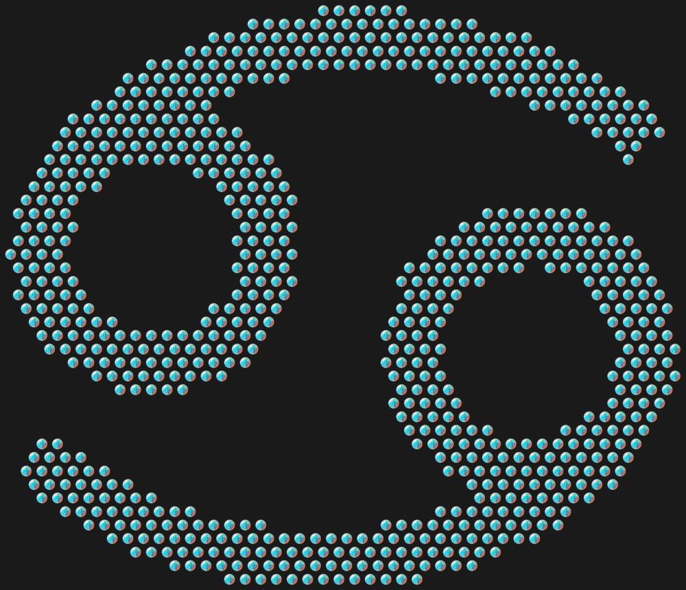 Трафарет Знак зодиака Рак — RHT_ZODIACCANCER1_SS16_CRYSTAL_AB_DMC