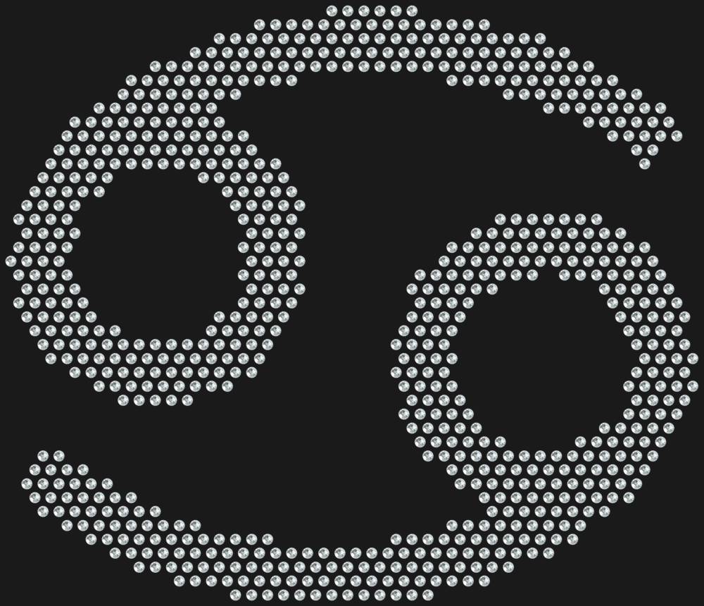Трафарет Знак зодиака Рак — RHT_ZODIACCANCER1_SS16_CRYSTAL_CLEAR