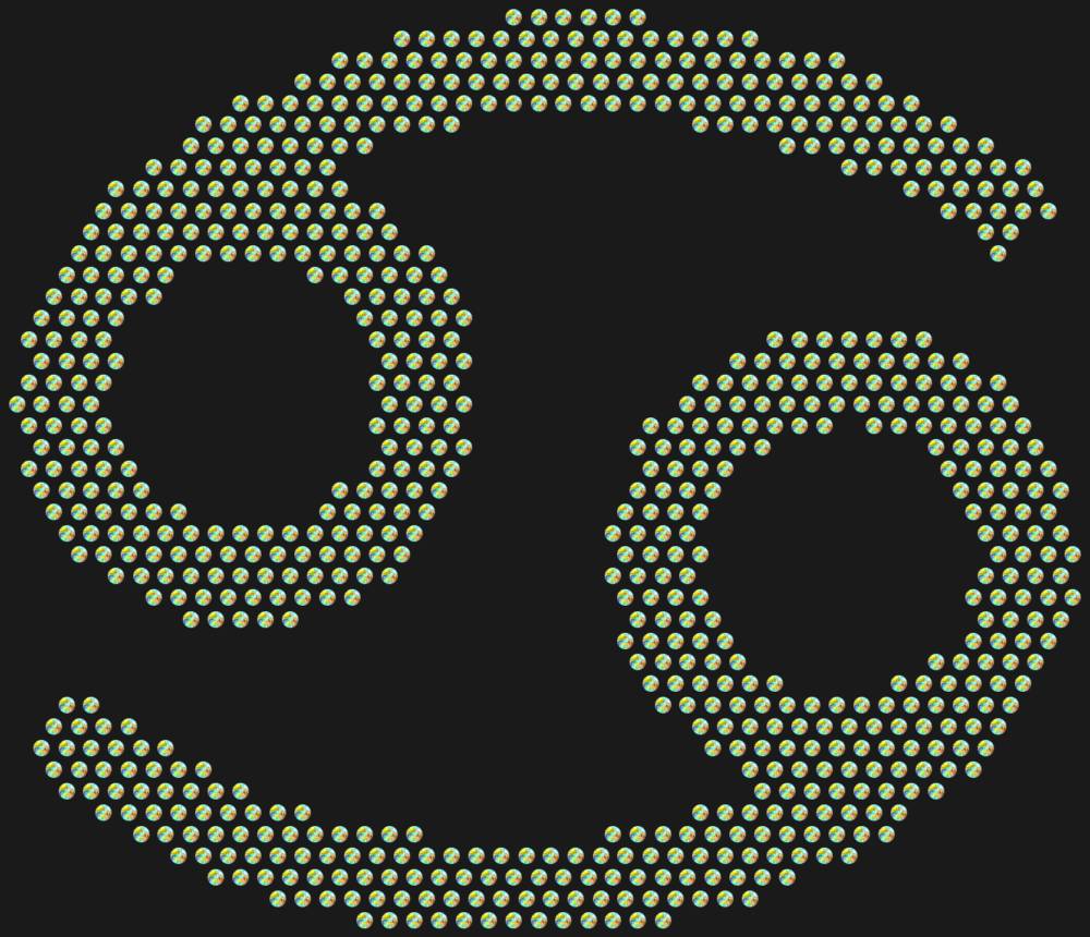 Трафарет Знак зодиака Рак — RHT_ZODIACCANCER1_SS6_CRYSTAL_AB
