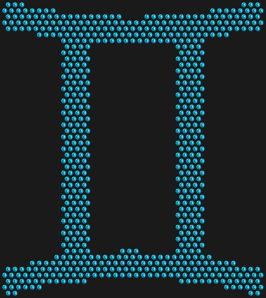 Трафарет Знак зодиака Близнецы — RHT_ZODIACGEMENI1_SS16_AQUAMARINE