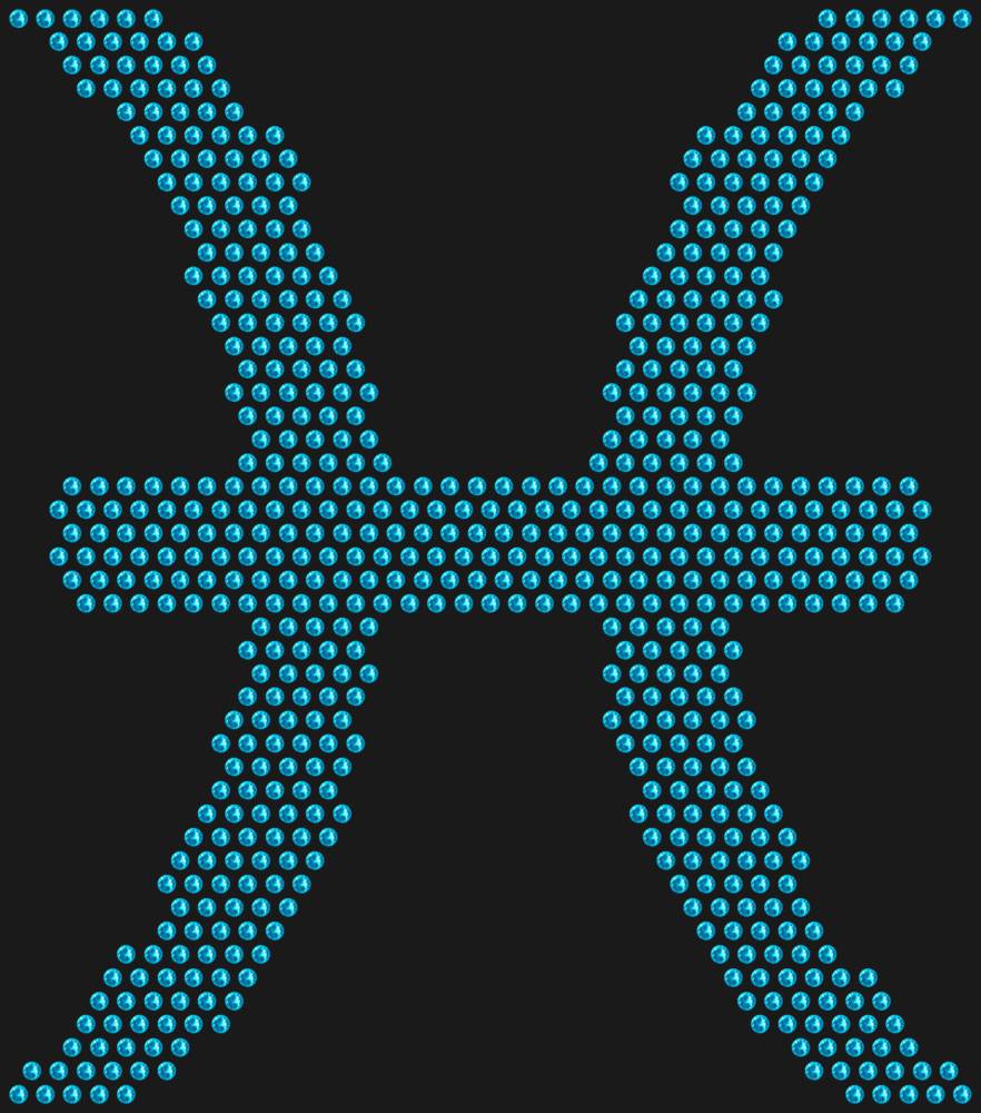 Трафарет Знак зодиака Рыбы — RHT_ZODIACPISCES1_SS10_AQUAMARINE