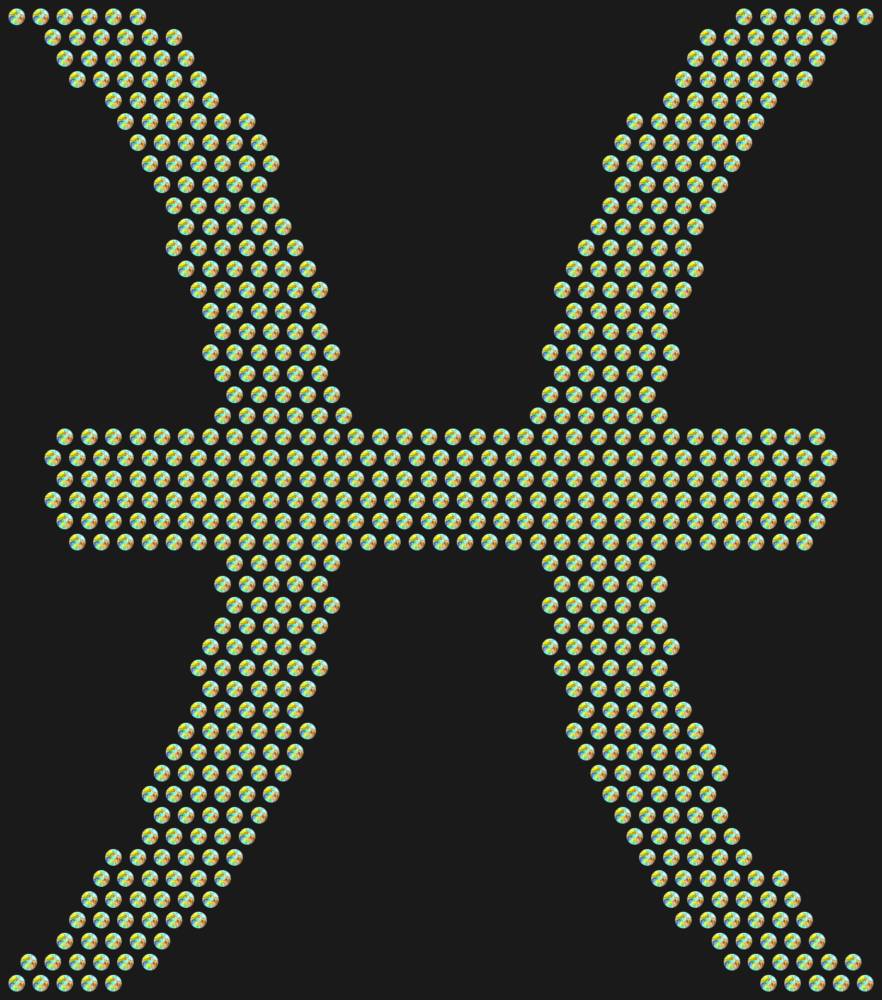Трафарет Знак зодиака Рыбы — RHT_ZODIACPISCES1_SS10_CRYSTAL_AB