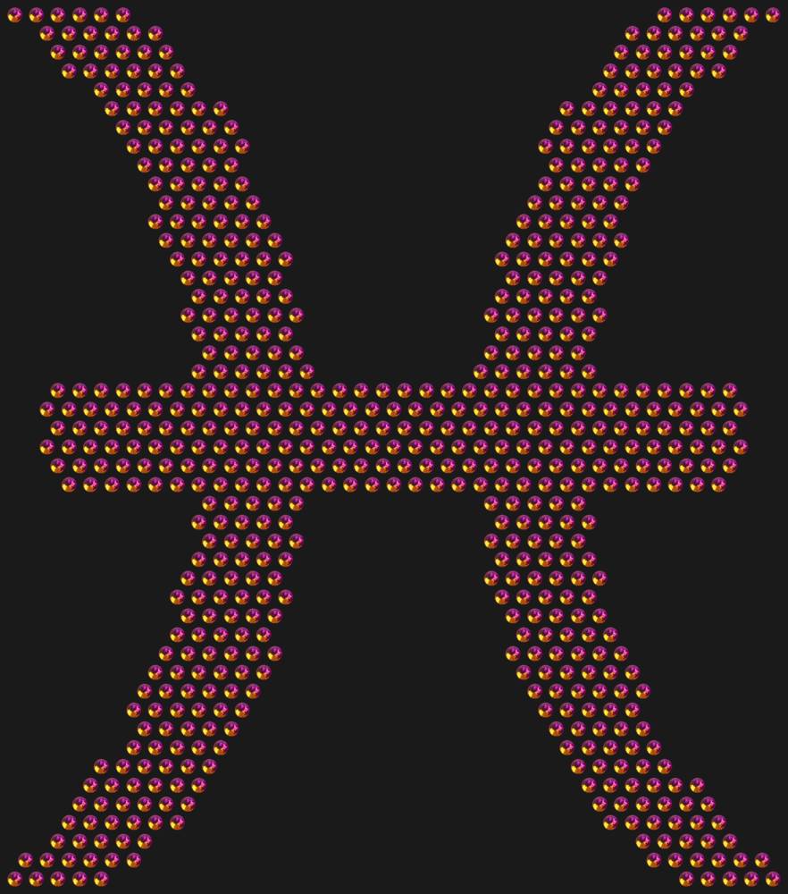Трафарет Знак зодиака Рыбы — RHT_ZODIACPISCES1_SS10_RAINBOW