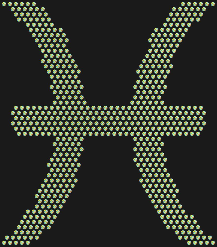 Трафарет Знак зодиака Рыбы — RHT_ZODIACPISCES1_SS12_CRYSTAL_AB