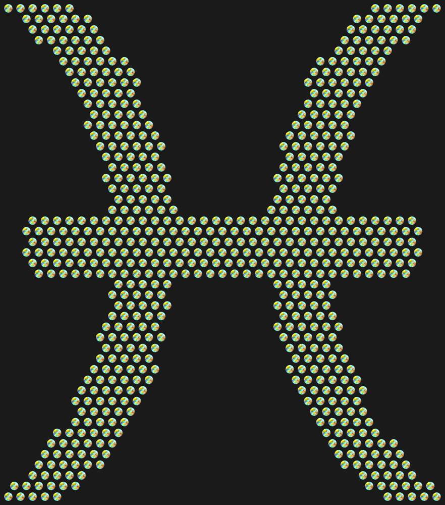 Трафарет Знак зодиака Рыбы — RHT_ZODIACPISCES1_SS16_CRYSTAL_AB