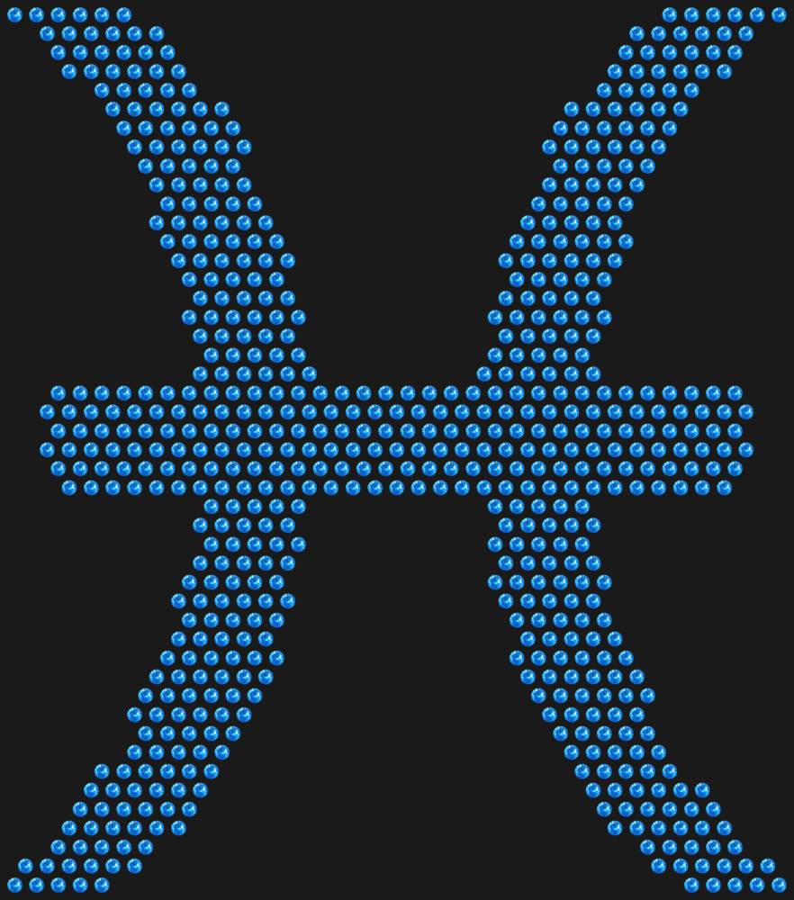 Трафарет Знак зодиака Рыбы — RHT_ZODIACPISCES1_SS16_LT_SAPPHIRE