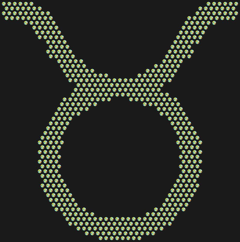 Трафарет Знак зодиака Телец — RHT_ZODIACTAURUS1_SS10_CRYSTAL_AB