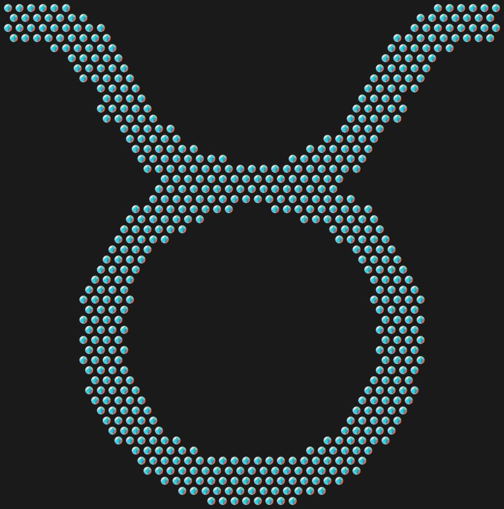 Трафарет Знак зодиака Телец — RHT_ZODIACTAURUS1_SS10_CRYSTAL_AB_DMC