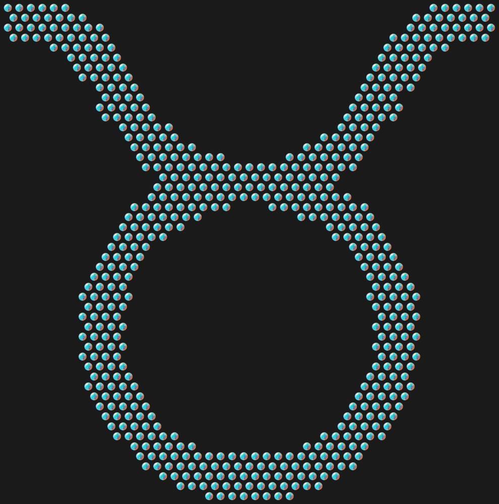 Трафарет Знак зодиака Телец — RHT_ZODIACTAURUS1_SS16_CRYSTAL_AB_DMC