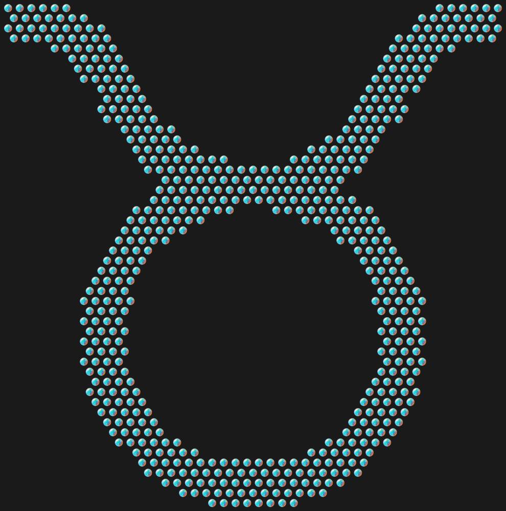 Трафарет Знак зодиака Телец — RHT_ZODIACTAURUS1_SS20_CRYSTAL_AB_DMC