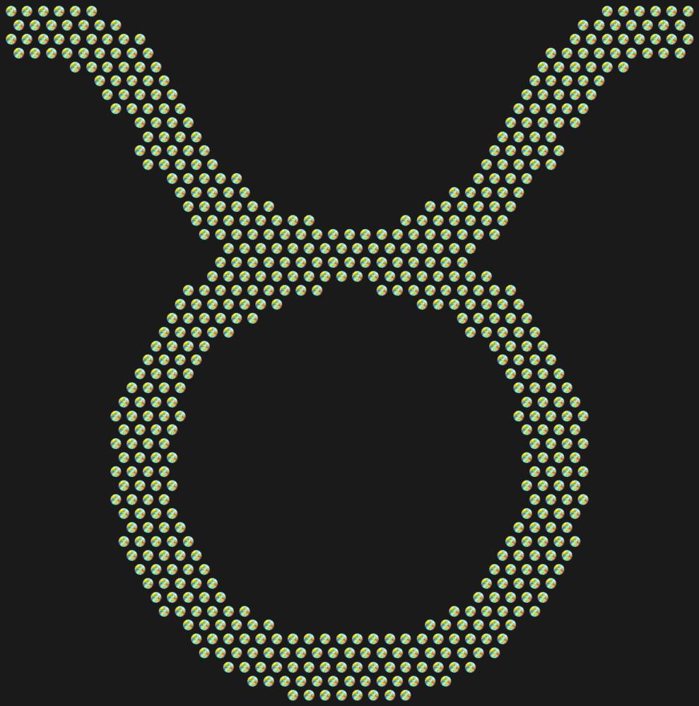 Трафарет Знак зодиака Телец — RHT_ZODIACTAURUS1_SS6_CRYSTAL_AB