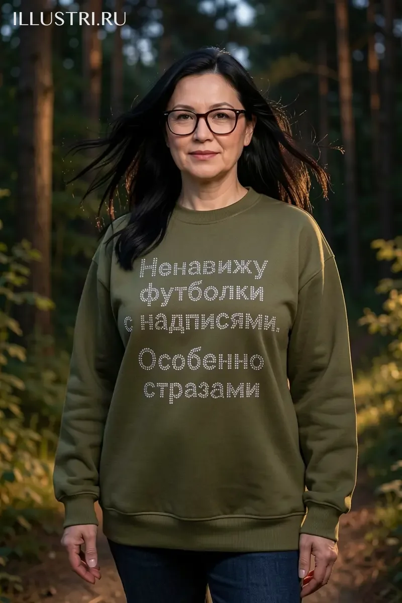 Визуализация Надпись Ненавижу футболки с надписями. Особенно странами