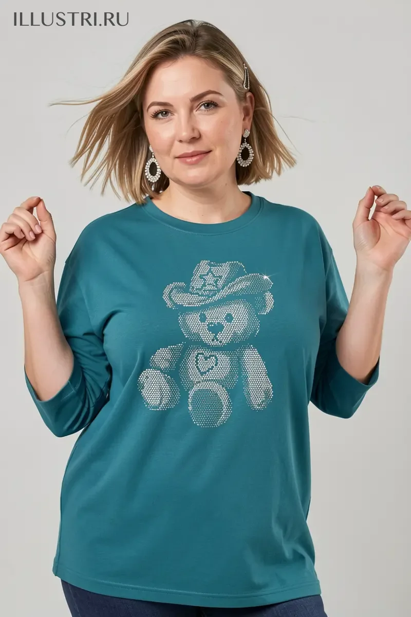 Визуализация Медвежонок в ковбойской шляпе