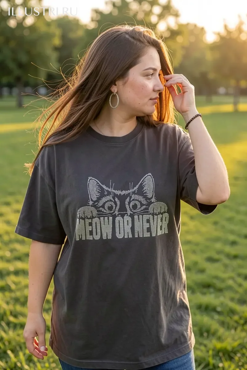 Визуализация Надпись - "MEOW OR NEVER"