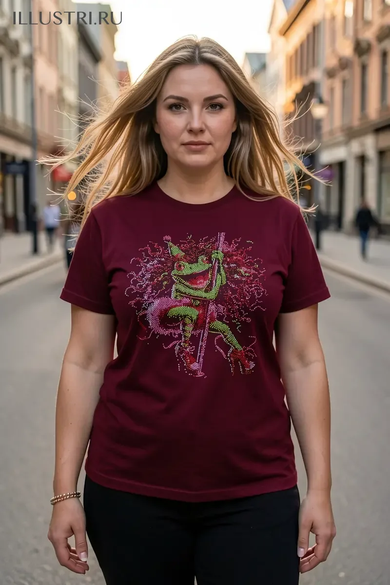 Визуализация Жаба на шесте цвет