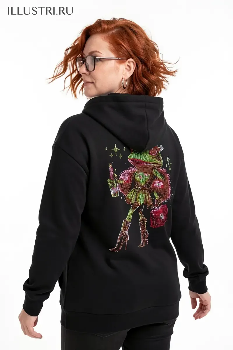 Визуализация Жаба с шампанским