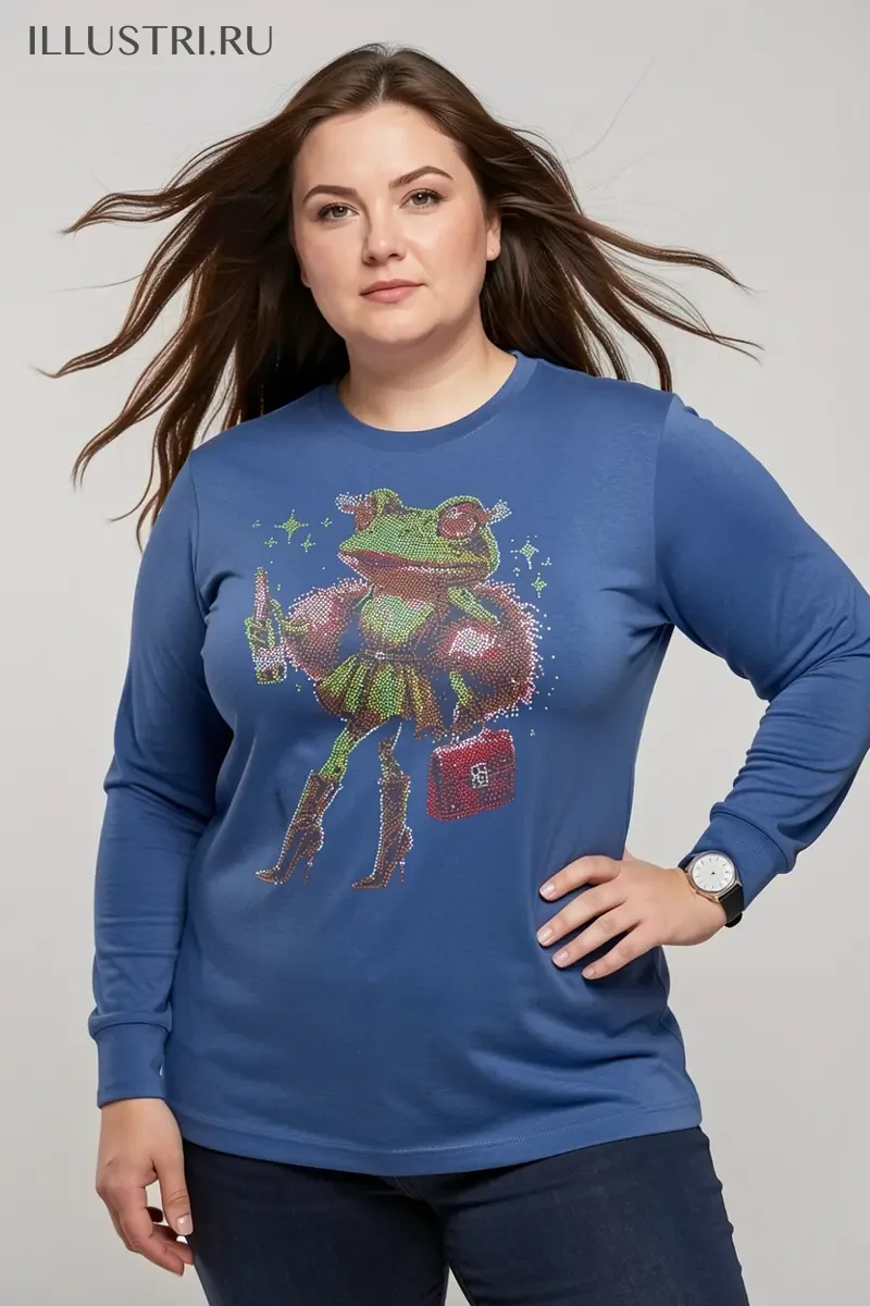 Визуализация Жаба с шампанским