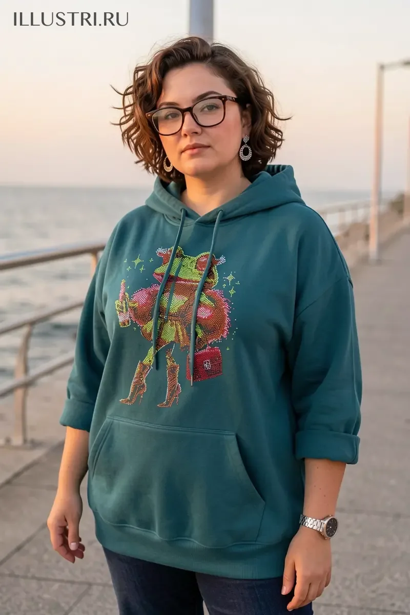 Визуализация Жаба с шампанским