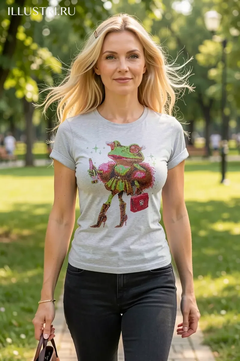 Визуализация Жаба с шампанским