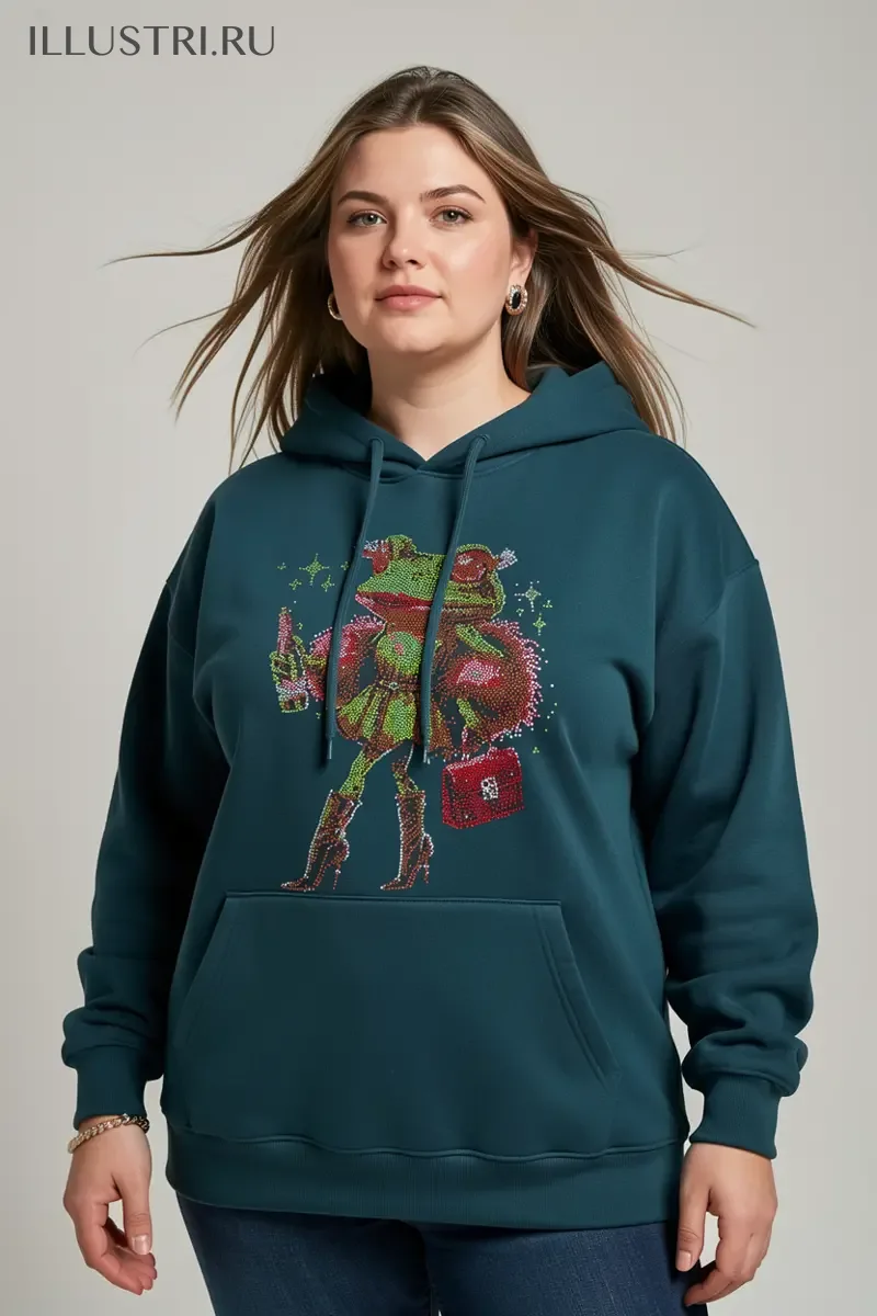 Визуализация Жаба с шампанским