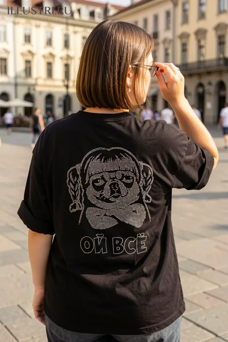 Визуализация Собачка с косичками