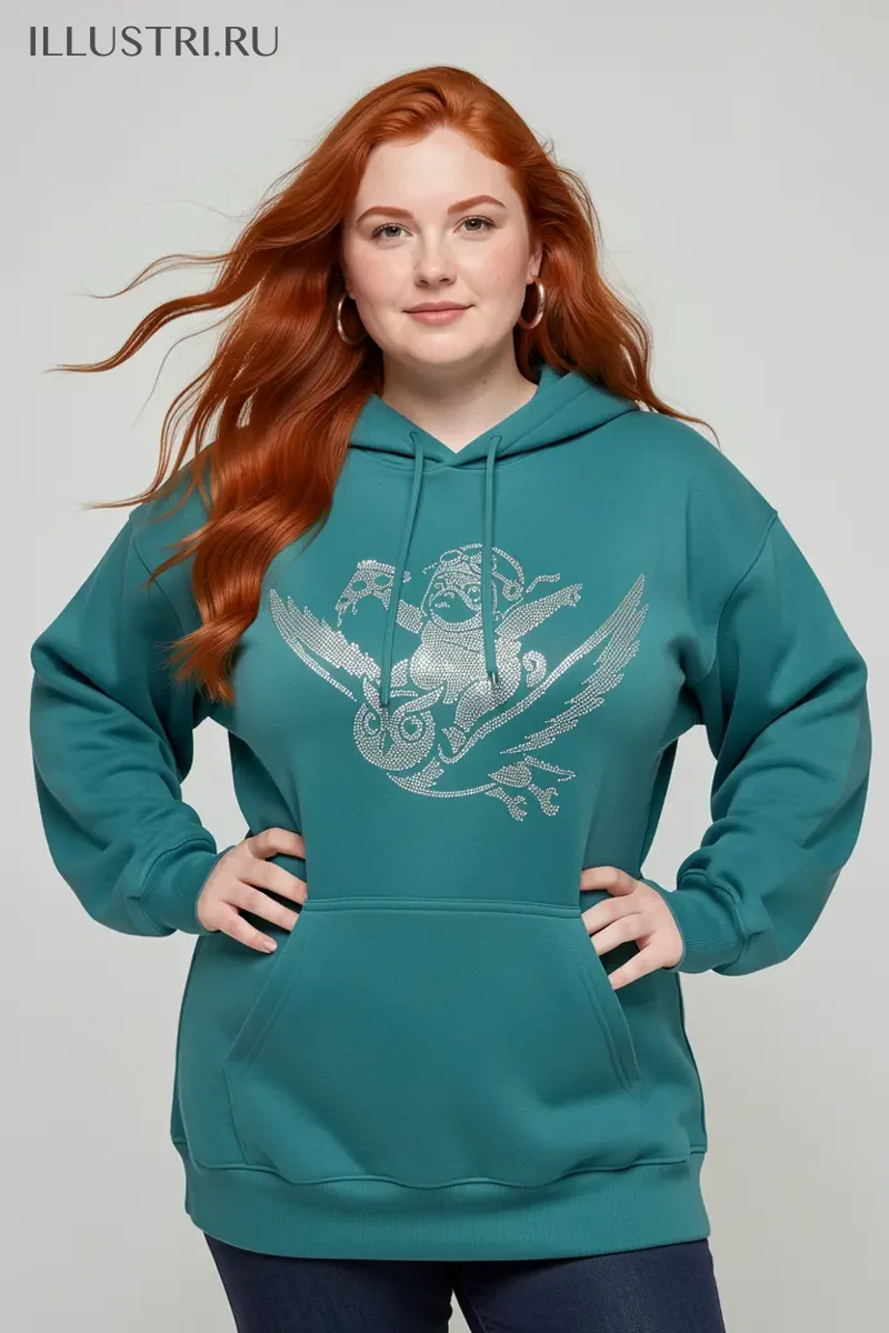 Визуализация Мопс с пиццей верхом на сове