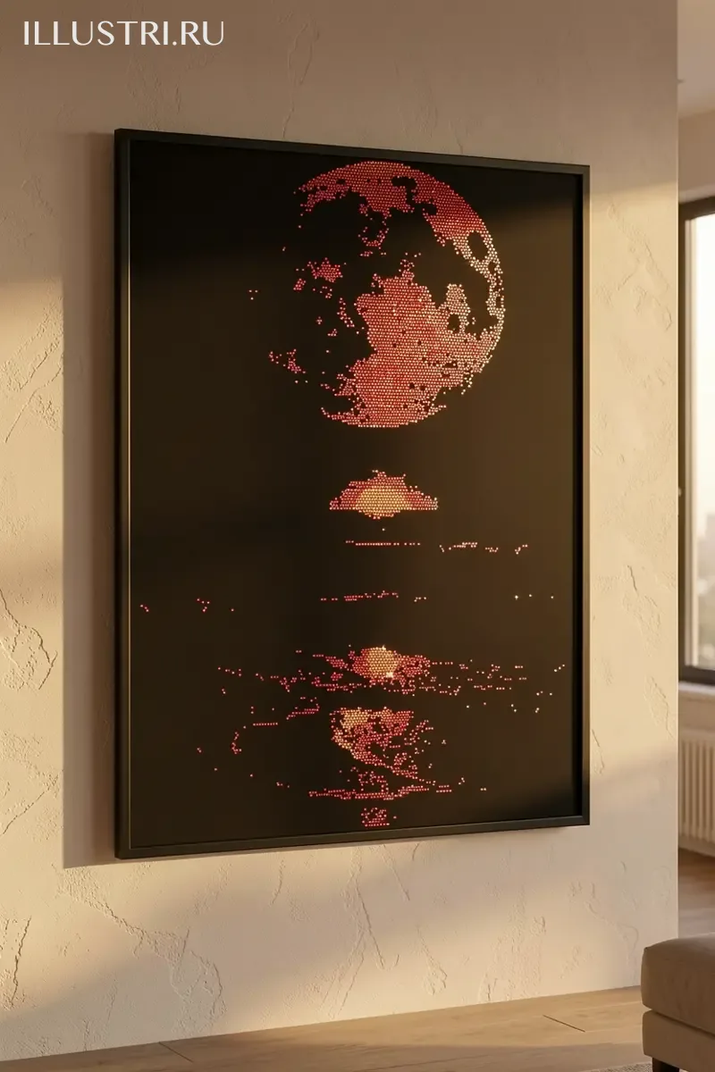 Визуализация Лунная дорожка цвет