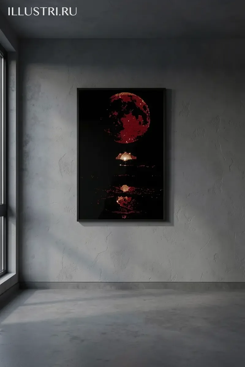 Визуализация Лунная дорожка цвет