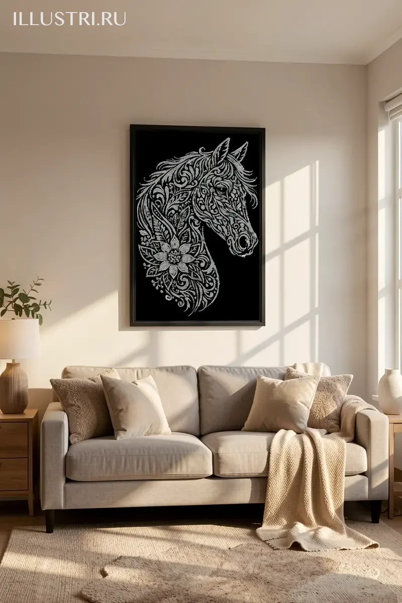 Визуализация Лошадь-мандала