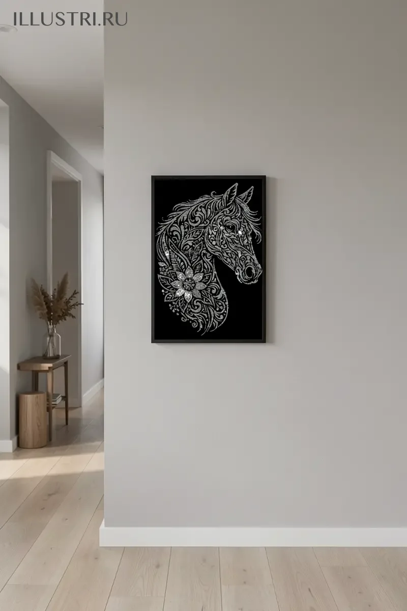 Визуализация Лошадь-мандала