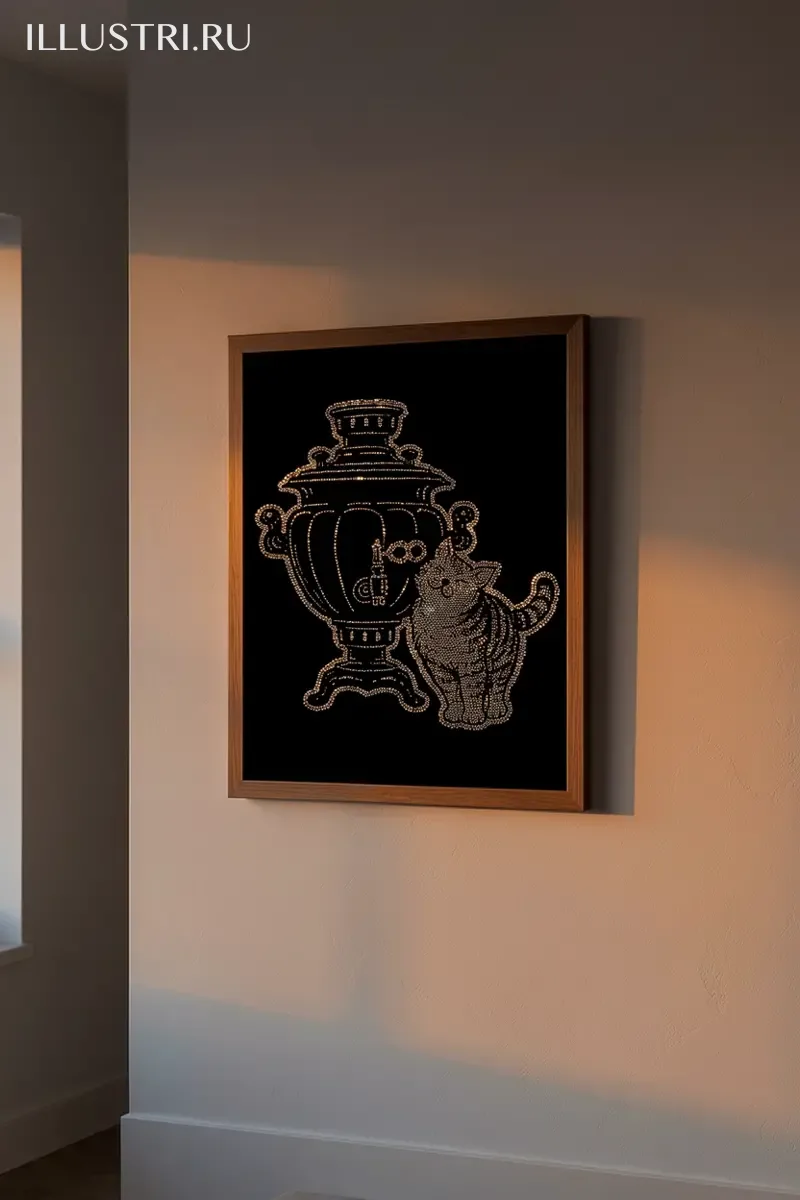 Визуализация Котик и самовар