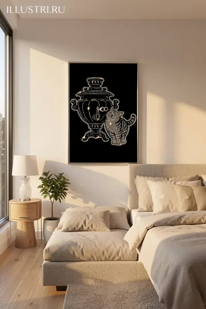 Визуализация Котик и самовар