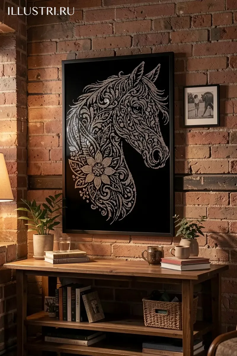 Визуализация Лошадь-мандала