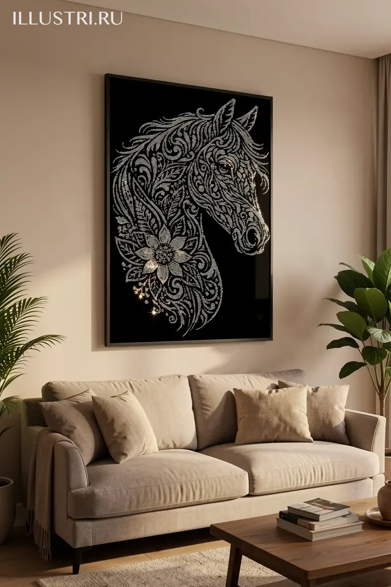 Визуализация Лошадь-мандала