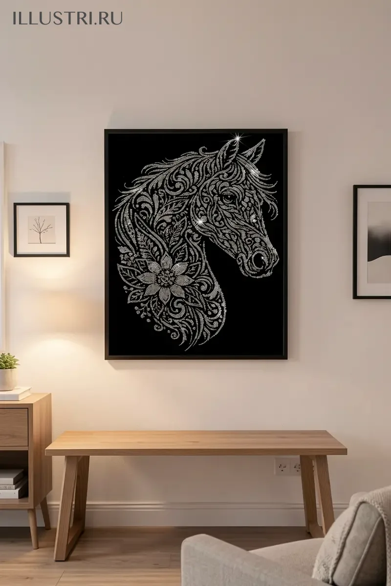 Визуализация Лошадь-мандала