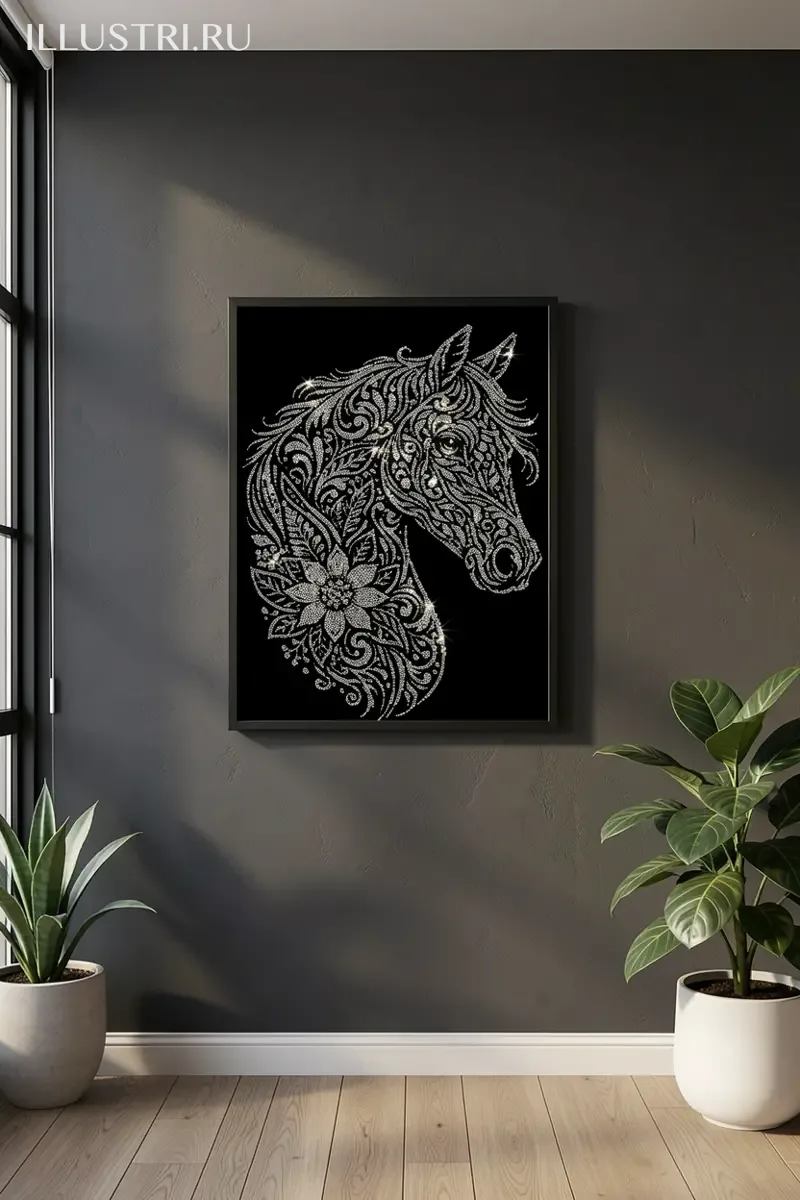 Визуализация Лошадь-мандала