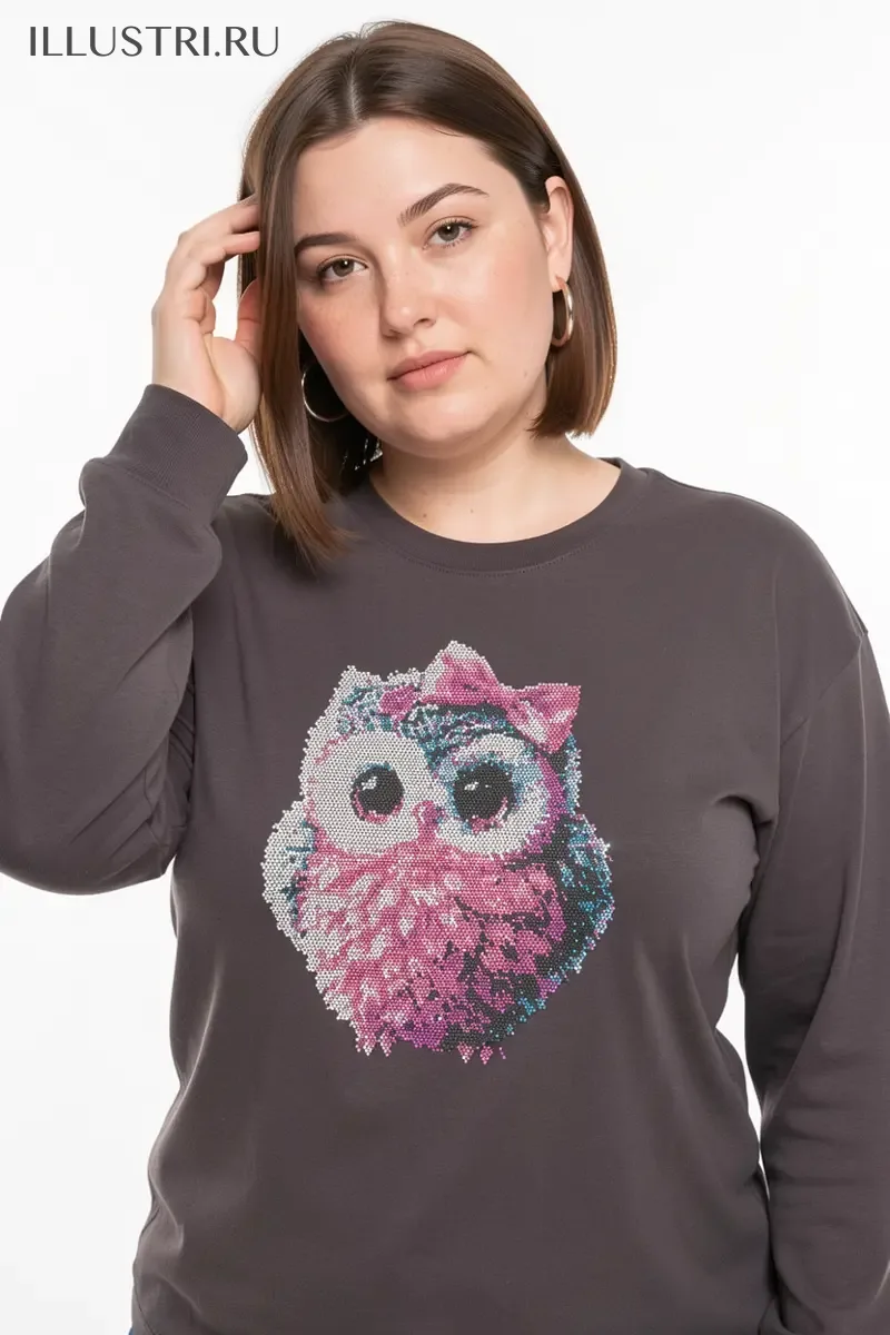 Визуализация Пушистый совенок